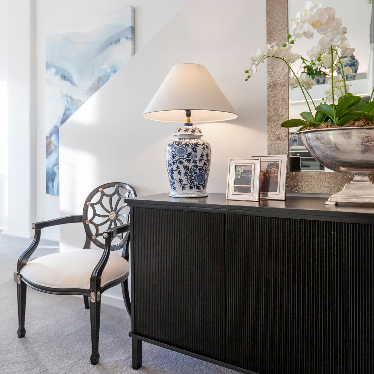 Fluted sideboard.